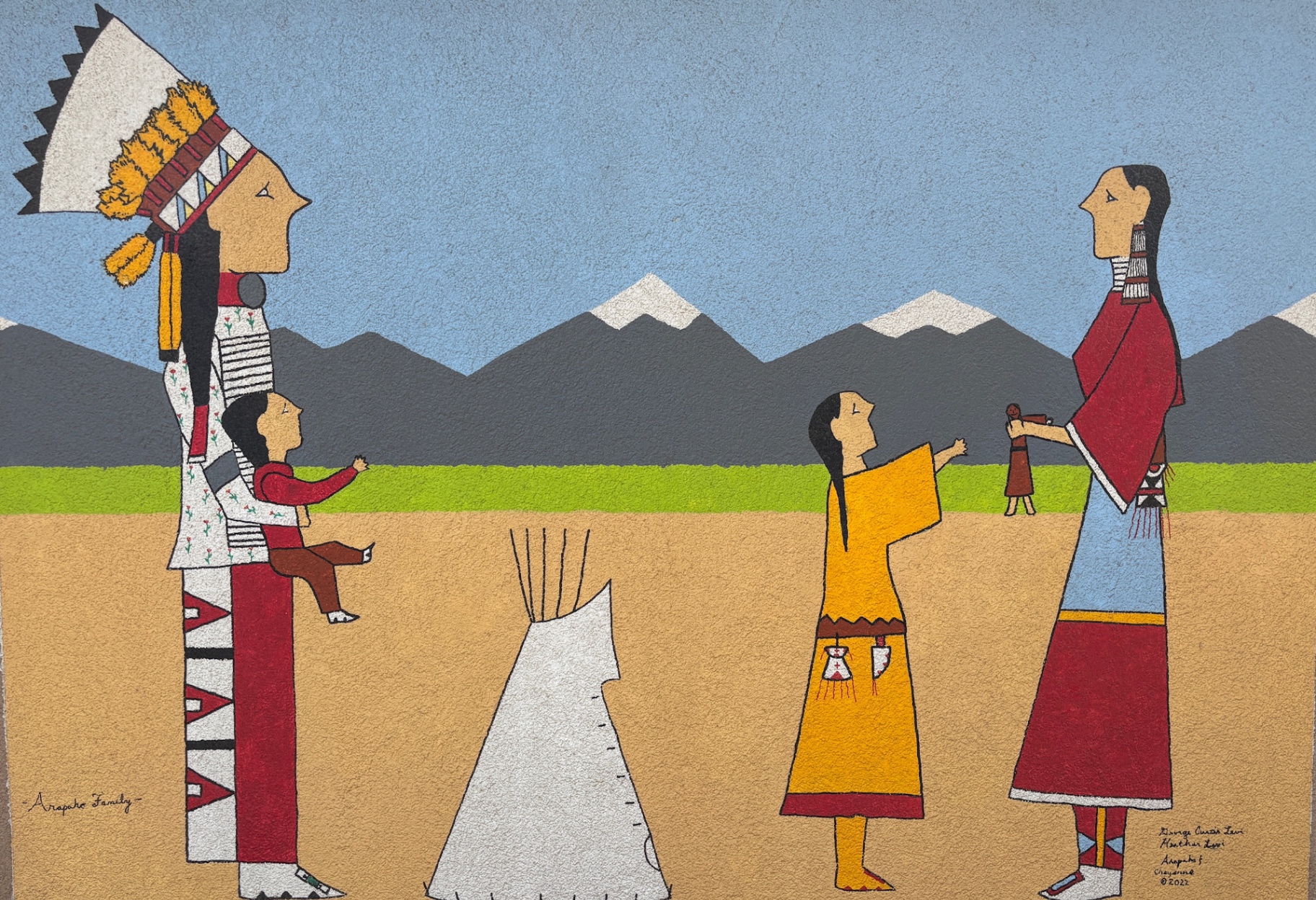 “Arapaho Family” mural by George Curtis Levi